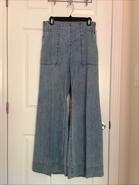 We The Free Medium Wash High-Rise Wide-Leg Jeans